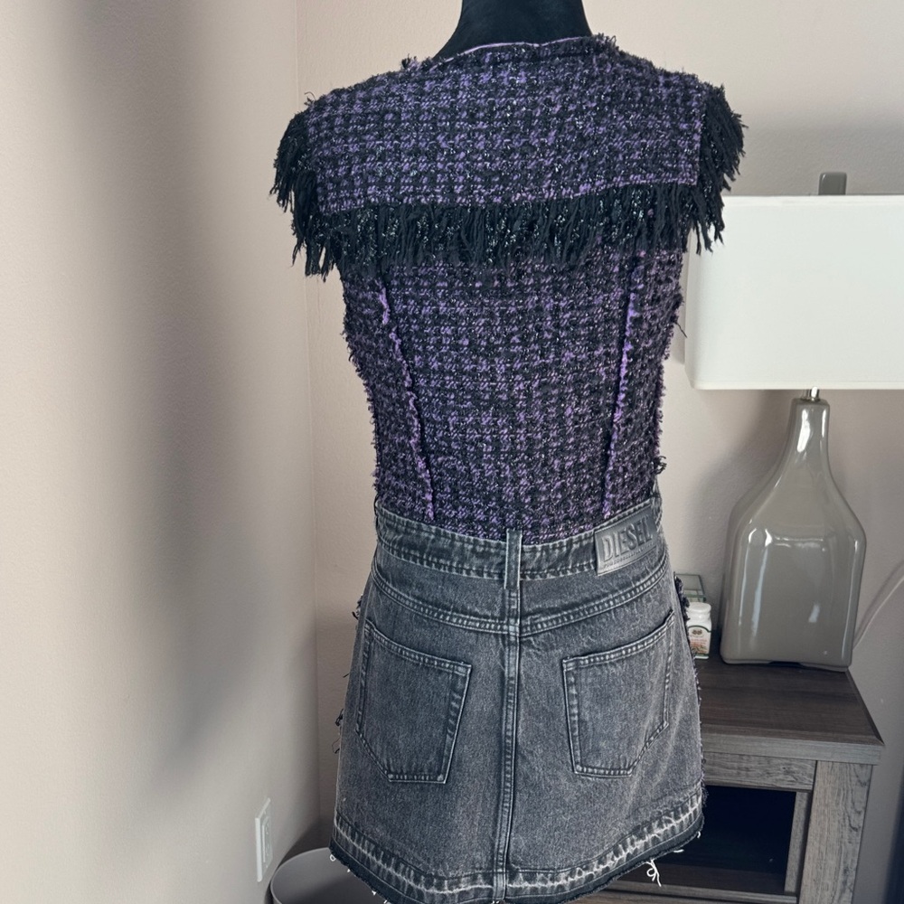 Diesel Black and Purple Tweed Dress - Picture 10 of 10